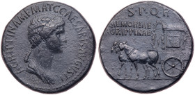 Agrippina I. Æ Sestertius (26.70 g), Died AD 33. VF