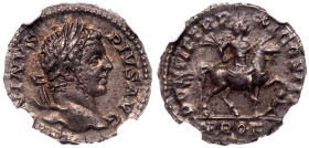 Caracalla, AD 198-217. Silver Denarius (3.37 g), Rome AD 208.