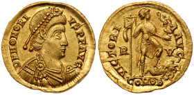 Honorius. Gold Solidus (4.50 g), AD 393-423. AU