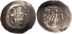 Isaac II Angelus. Electrum Aspron Trachy (4.21 g), 1185-1195. VF