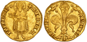 France: Orange. Raymond V (1340-1393). Gold Florin d'or, undated