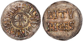France. Carolingian. Louis the Pious (814-840). Silver Denier