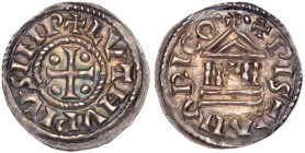 France. Carolingian. Lothaire I. As Emperor (840-855). Silver Denier