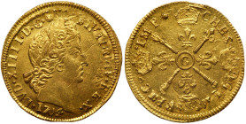 France. Louis XIV (1643-1715). Gold Louis d'or aux insignes, 1704-G