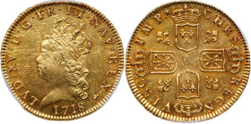 France. Louis XV (1715-1774). Gold Double Louis d'or de Noailles, 1718-A