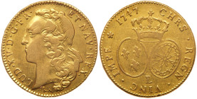 France. Double Louis d'or au bandeau, 1747-L (Bayonne)