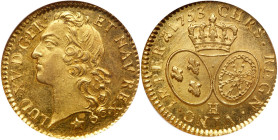 France. Louis XV (1715-1774). Gold Louis d'or au bandeau, 1753-H