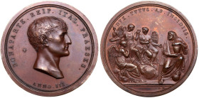 France. Napoleon, as Emperor (1804-1814). Attempt on the Life of Napoleon Bronze Medal, 1800