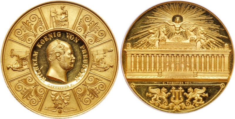 German States: Prussia. Wilhelm I (1861-1888). Artists Prize Gold Medal (20 Duca...