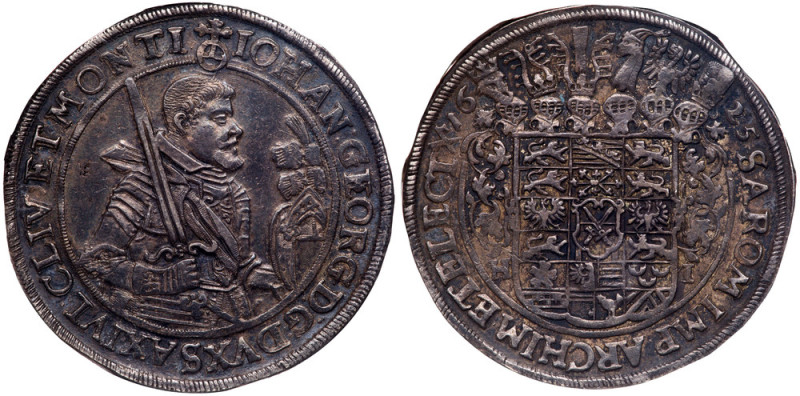 German States: Saxony. Johann Georg, ruling alone (1616-1656). Taler, 1625 HI. A...
