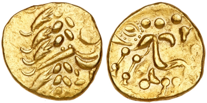 Great Britain. Celtic. Gaul, Ambiani (c.late 2nd Century BC). Gold Stater. A ser...
