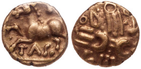 Great Britain. Celtic. Catuvellauni. Tasciovanus (c. 25 BC-10 AD). Gold Quarter Stater