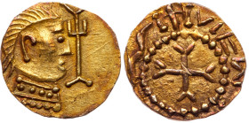 Great Britain. Anglo-Saxon, early period, Crondall types (c.620-645). Gold Thrymsa Shilling. C. 640 AD.