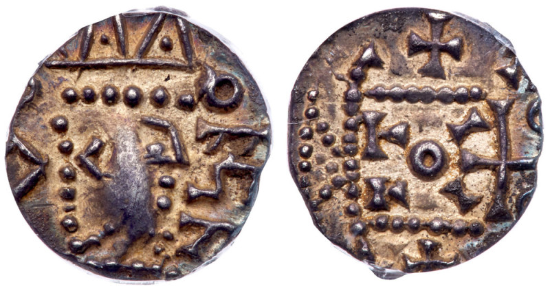 Great Britain. Anglo-Saxon. Kent, Wihtred, 690-725: Silver Sceatta, 1.14 g., "Cz...