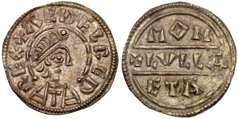 Great Britain. Kings of Wessex. Aethelred I (865-871). Silver Penny, undated. Lu...