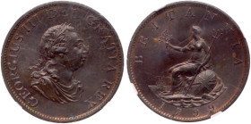 Great Britain. George III (1760-1820). Bronze ½ Penny, 1799