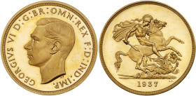 Great Britain. George V (1936-1952). Gold Coronation Proof Set, 1937