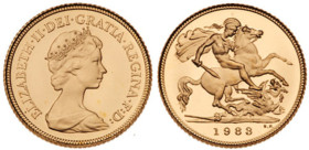 Great Britain. Elizabeth II (1952-2022). Gold Proof Six Piece Half Soveregin Collection, 1980-1986