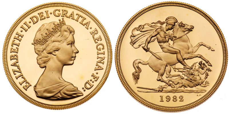 Great Britain. Elizabeth II (1952-2022). Gold Proof Sovereign Four-Coin Collecti...