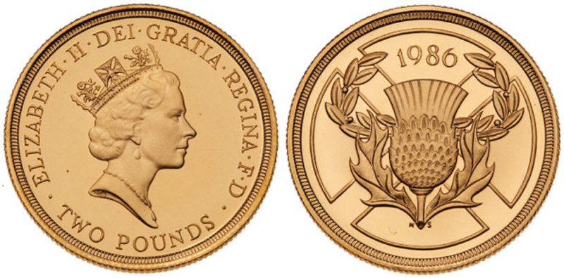 Great Britain. Elizabeth II (1952-2022). Gold Proof Three Coin Collection, 1986....