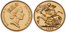 Great Britain. Elizabeth II (1952-2022). Gold Proof Sovereign Three-Coin Collection, 1988