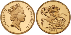 Great Britain. Elizabeth II (1952-2022). Gold Proof Sovereign Four-Coin Collection, 1991