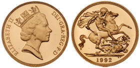 Great Britain. Elizabeth II (1952-2022). Gold Proof Sovereign Three-Coin Collection, 1992