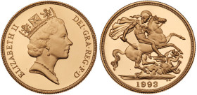 Great Britain. Elizabeth II (1952-2022). Gold Proof Sovereign Three-Coin Collection, 1993