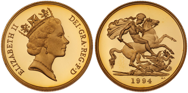 Great Britain. Elizabeth II (1952-2022). Gold Proof Sovereign Four-Coin Collecti...