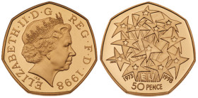 Great Britain. Elizabeth II (1952-2022). Gold 50 Pence, 1998
