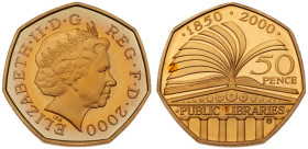 Great Britain. Elizabeth II (1952-2022). Gold 50 Pence, 2000