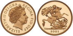 Great Britain. Elizabeth II (1952-2022). Gold Proof Sovereign Four-Coin Collection, 2001