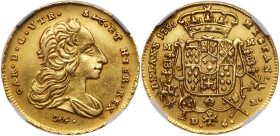 Italian States: Naples & Sicily/Two Sicilies. Carlos III di Borbone (1734-1759). Gold 6 Ducati, 1755 DG-MM R