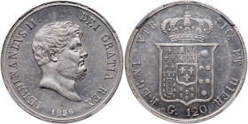 Italian States: Naples & Sicily/Two Sicilies. Ferdinando II (1830-1859). Silver 120 Grana, 1856