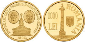 Romania-Republic. Gold 1000 Lei, 2001