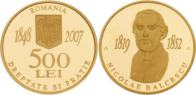 Romania-Republic. Gold 500 Lei, 2007