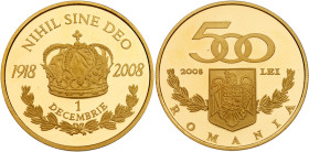 Romania-Republic. Gold 500 Lei, 2008