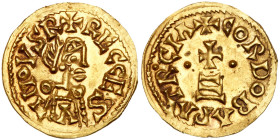Visigoths in Spain. Recceswinth (653-672). Gold Tremissis, undated
