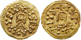 Visigoths. Sisenand. Gold Tremissis (1.54 g), 631-636