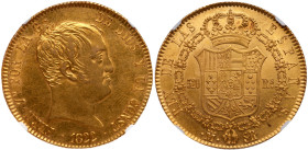 Spain. Fernando VII (1808-1833). Gold 320 Reales de Vellon, 1822 SR