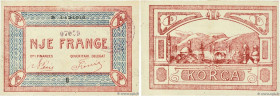 Country : ALBANIA 
Face Value : 1 Franc 
Date : 01 décembre 1918 
Period/Province/Bank : Occupation Française 
Department : Koritza 
Catalogue referen...