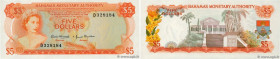 Country : BAHAMAS 
Face Value : 5 Dollars 
Date : (1968) 
Period/Province/Bank : The Bahamas Government 
Catalogue reference : P.29a 
Alphabet - signa...