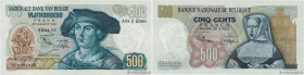 Country : BELGIUM 
Face Value : 500 Francs 
Date : 03 avril 1975 
Period/Province/Bank : Banque Nationale de Belgique 
Catalogue reference : P.135b 
A...