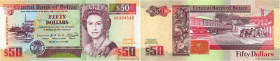 Country : BELIZE 
Face Value : 50 Dollars 
Date : 01 juin 1991 
Period/Province/Bank : Central Bank of Belize 
Catalogue reference : P.56b 
Alphabet -...