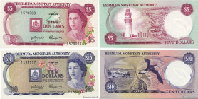 Country : BERMUDA 
Face Value : 5 et 10 Dollars Lot 
Date : 01 avril 1978 
Period/Province/Bank : Bermuda Monetary Authority 
Catalogue reference : P....