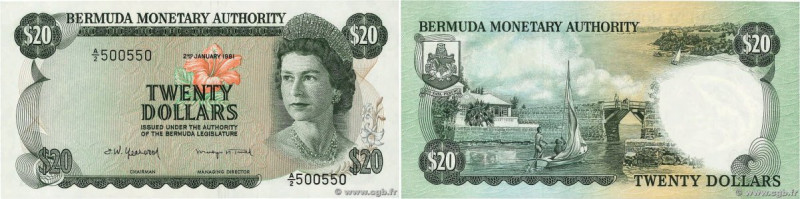 Country : BERMUDA 
Face Value : 20 Dollars 
Date : 02 janvier 1981 
Period/Provi...