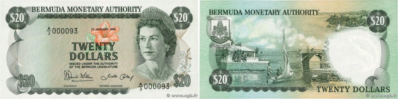 Country : BERMUDA 
Face Value : 20 Dollars Petit numéro 
Date : 01 janvier 1986 ...