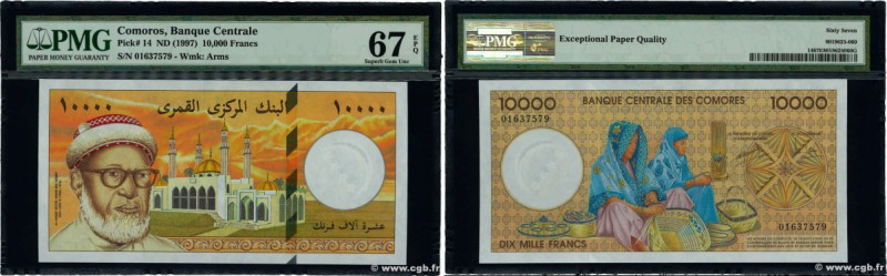 Country : COMOROS 
Face Value : 10000 Francs 
Date : (1997) 
Period/Province/Ban...