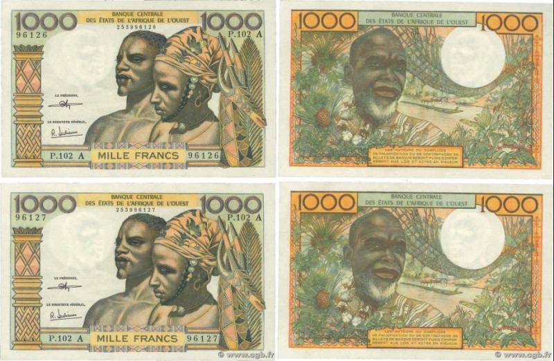 Country : WEST AFRICAN STATES 
Face Value : 1000 Francs Consécutifs 
Date : (197...