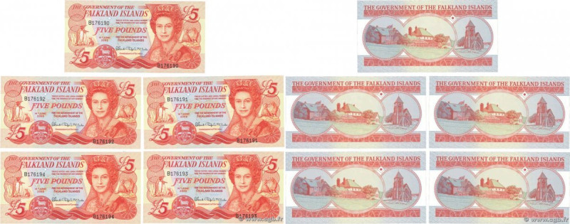 Country : FALKLAND ISLANDS 
Face Value : 5 Pounds Consécutifs 
Date : 14 juin 20...